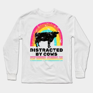 Easily distracted by cows Long Sleeve T-Shirt